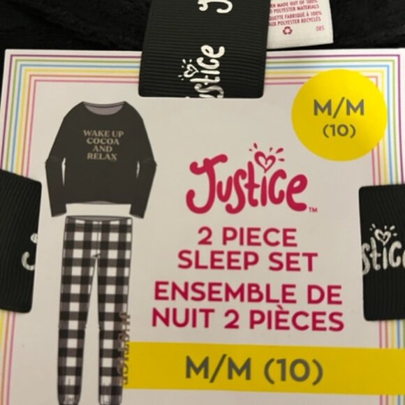 Justice Girls' Velour Fleece Pajamas 2-Piece Set - Picture 4 of 5
